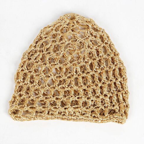 Hollowout Crochet Brimless Hat Breathable Knit Skull Simple Pullover for Adult Casual Outfit Travel Headwear Crochet Net Hat in Saudi Arabia