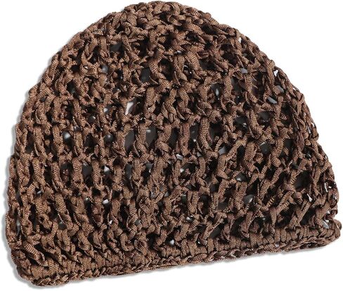 Hollowout Crochet Brimless Hat Breathable Knit Skull Simple Pullover for Adult Casual Outfit Travel Headwear Crochet Net Hat in Saudi Arabia