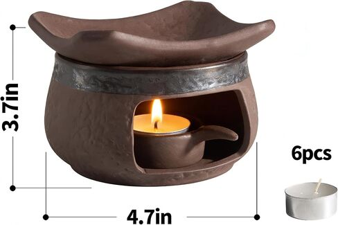 THOUSAND SUNNY Incense Burner Kit, Ceramic Herb Burner Aromatherapy Oil Diffuser Vintage Essential Oil Warmer for Meditation Yoga and Home Décor in Saudi Arabia