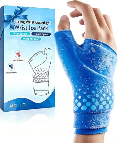 Thumb & Wrist Ice Pack Wrap, Thickened Ice Gel Pad, Reusable Hand Ice Pack with Long-Lasting Hot & Cold Therapy for Carpal Tunnel Relief, Arthritis Pain, Post-Surgery, Computer Overuse Recovery in Saudi Arabia