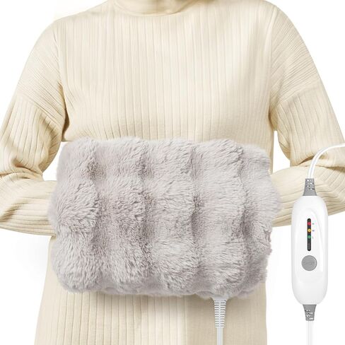 Double-Sided Heating Pad for Hands, Electric Hand Warmer for Fingers Arthritis, Heated Gloves Indoor Use, Hand Warmer Pouch for Women Men Hand Pain Relief, 3 Levels & Auto Off, Grey in Kuwait