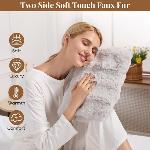 Double-Sided Heating Pad for Hands, Electric Hand Warmer for Fingers Arthritis, Heated Gloves Indoor Use, Hand Warmer Pouch for Women Men Hand Pain Relief, 3 Levels & Auto Off, Grey in Kuwait