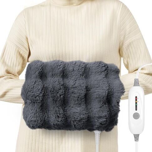 Double-Sided Heating Pad for Hands, Electric Hand Warmer for Fingers Arthritis, Heated Gloves Indoor Use, Hand Warmer Pouch for Women Men Hand Pain Relief, 3 Levels & Auto Off, Grey in Kuwait