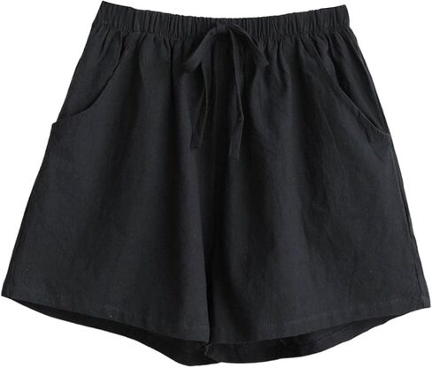 Summer Shorts for Women 2026 Trendy Elastic High Waisted Casual Linen Shorts Lightweight Cute Beach Vacation Outfits in Kuwait