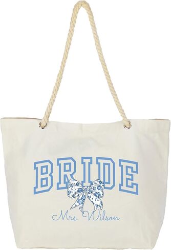 Custom Bridesmaid Gifts, Personalized Bridesmaid Bag, Bride Jute Tote Bag, Wedding Gift, Bachelorette Burlap Bag in Kuwait