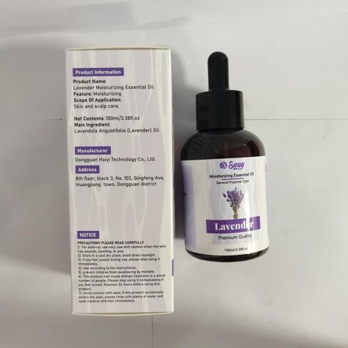 Pure Lavender Body Oil with Dropper & Hair Care, DIY Soaps & Candles (100ml, Lavender) in Saudi Arabia