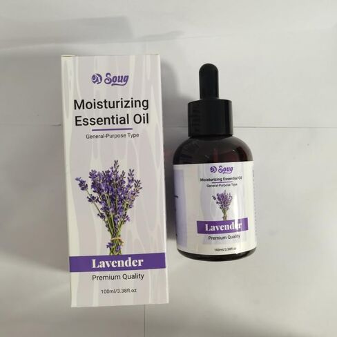 Pure Lavender Body Oil with Dropper & Hair Care, DIY Soaps & Candles (100ml, Lavender) in Saudi Arabia