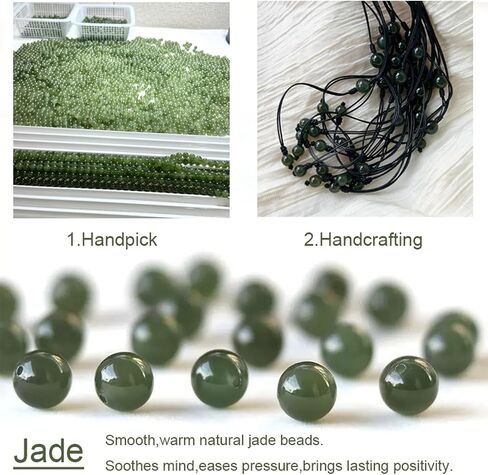 Minimalist Black Cord Bracelet with Natural Jade Beads Jade bracelet For Women Men Unisex Rope Bracelets Good Luck Healing Stone Jewelry Gift in Kuwait