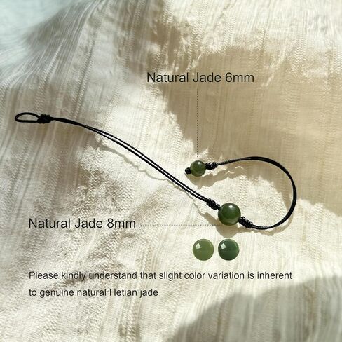 Minimalist Black Cord Bracelet with Natural Jade Beads Jade bracelet For Women Men Unisex Rope Bracelets Good Luck Healing Stone Jewelry Gift in Kuwait