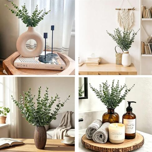 100pcs Eucalyptus Stems Artificial Eucalyptus Leaves Stems,Fake Eucalyptus Plants Real Touch Faux Eucalyptus garland for Office Flowers Bouquet, Table centerpieces,Wedding,Garden Decoration,Home Decor in Saudi Arabia