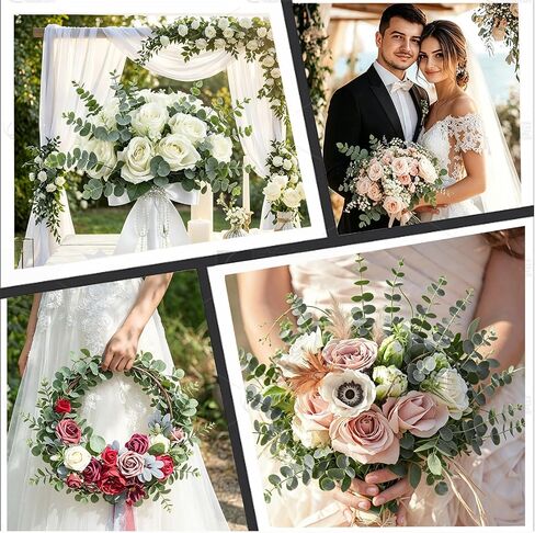100pcs Eucalyptus Stems Artificial Eucalyptus Leaves Stems,Fake Eucalyptus Plants Real Touch Faux Eucalyptus garland for Office Flowers Bouquet, Table centerpieces,Wedding,Garden Decoration,Home Decor in Saudi Arabia