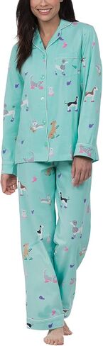 PajamaGram Womens Pajamas Soft Cotton - Dog Pajamas for Women, Blue, M, 8-10 in Kuwait
