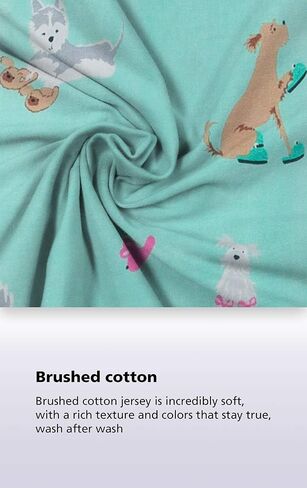PajamaGram Womens Pajamas Soft Cotton - Dog Pajamas for Women, Blue, M, 8-10 in Kuwait