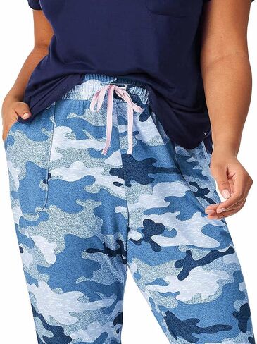 Jane and Bleecker 2 Piece Jogger Pajama Set (Navy Camo, Small) in Saudi Arabia