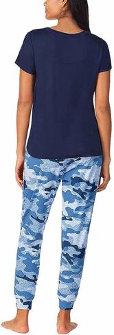 Jane and Bleecker 2 Piece Jogger Pajama Set (Navy Camo, Small) in Saudi Arabia