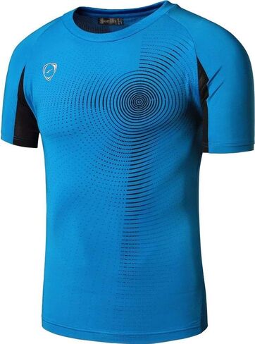 Men's Active Quick Dry T-Shirt Athletic Running Gym Workout Sport Tee Shirt Tshirt Golf Tennis Tops LSL133_LC in Saudi Arabia