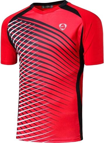 Men's Active Quick Dry T-Shirt Athletic Running Gym Workout Sport Tee Shirt Tshirt Golf Tennis Tops LSL133_LC in Saudi Arabia