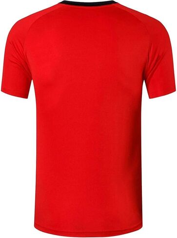 Men's Active Quick Dry T-Shirt Athletic Running Gym Workout Sport Tee Shirt Tshirt Golf Tennis Tops LSL133_LC in Saudi Arabia