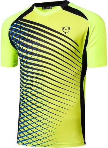Men's Active Quick Dry T-Shirt Athletic Running Gym Workout Sport Tee Shirt Tshirt Golf Tennis Tops LSL133_LC in Saudi Arabia
