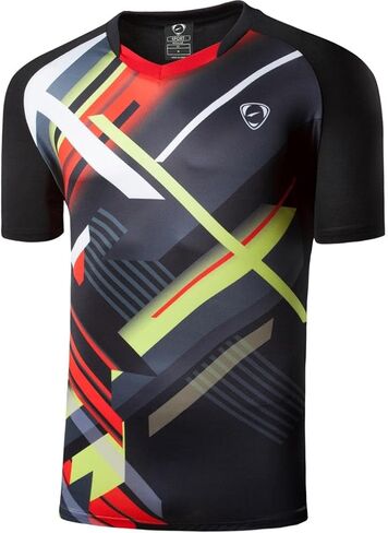 Men's Active Quick Dry T-Shirt Athletic Running Gym Workout Sport Tee Shirt Tshirt Golf Tennis Tops LSL133_LC in Saudi Arabia