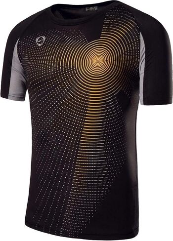 Men's Active Quick Dry T-Shirt Athletic Running Gym Workout Sport Tee Shirt Tshirt Golf Tennis Tops LSL133_LC in Saudi Arabia