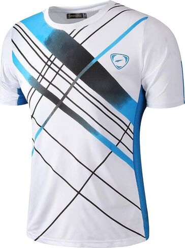 Men's Active Quick Dry T-Shirt Athletic Running Gym Workout Sport Tee Shirt Tshirt Golf Tennis Tops LSL133_LC in Saudi Arabia