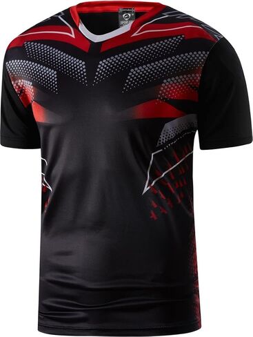 Men's Active Quick Dry T-Shirt Athletic Running Gym Workout Sport Tee Shirt Tshirt Golf Tennis Tops LSL133_LC in Saudi Arabia