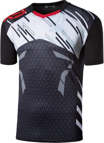 Men's Active Quick Dry T-Shirt Athletic Running Gym Workout Sport Tee Shirt Tshirt Golf Tennis Tops LSL133_LC in Saudi Arabia