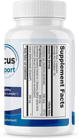 JJ Smith Sugar Focus – Glucose Control Complex with Eriomin, Cinnamon Bark, Chromium Picolinate & Alpha Lipoic Acid – GLP-1 Supplement for Cravings, Control, Energy & Healthy Weight. in Saudi Arabia