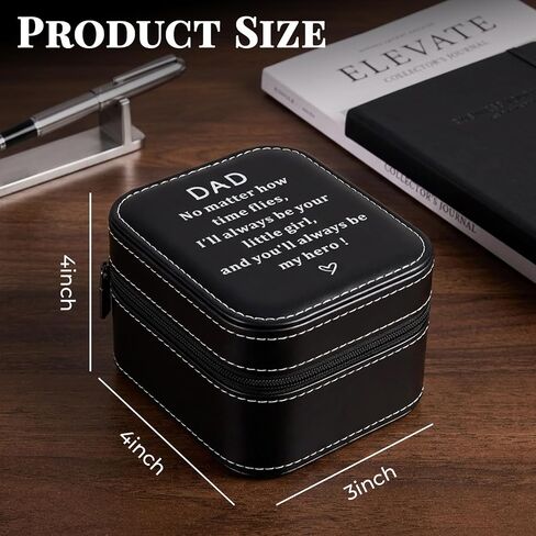 Watch Case Gift Box for Dad Birthday Gifts Fathers Day for Dad from Daughter Teen Adult Girls, PU Leather Single Travel Watch Case Holder I Love You Gifts for Step Bonus Dad Daddy Papa Father’s Day in Saudi Arabia