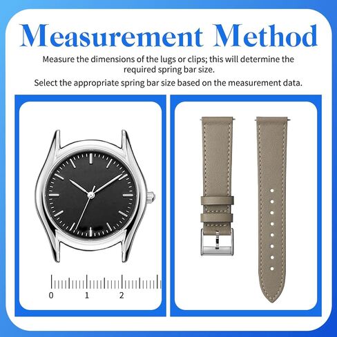 26 Packs Watch Band Pins Replacement Kit, 4 Sizes 18/20/22/24mm Watch Strap Pins, 1.3mm Diameter Heavy Duty Watch Pin with Spring Bar Removal Tool, Adjustment Tool for Watch Bracelet Repairing in Saudi Arabia