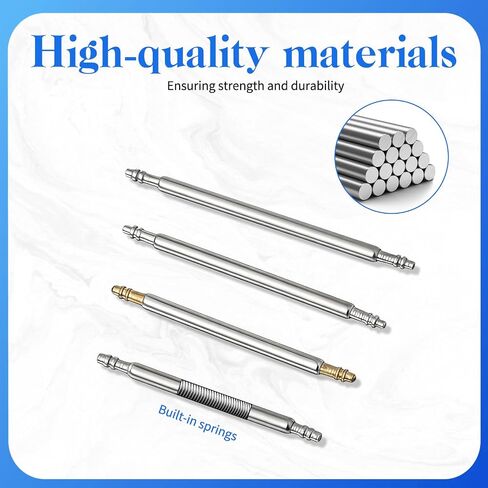 26 Packs Watch Band Pins Replacement Kit, 4 Sizes 18/20/22/24mm Watch Strap Pins, 1.3mm Diameter Heavy Duty Watch Pin with Spring Bar Removal Tool, Adjustment Tool for Watch Bracelet Repairing in Saudi Arabia
