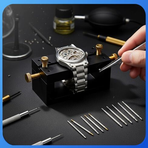 26 Packs Watch Band Pins Replacement Kit, 4 Sizes 18/20/22/24mm Watch Strap Pins, 1.3mm Diameter Heavy Duty Watch Pin with Spring Bar Removal Tool, Adjustment Tool for Watch Bracelet Repairing in Saudi Arabia
