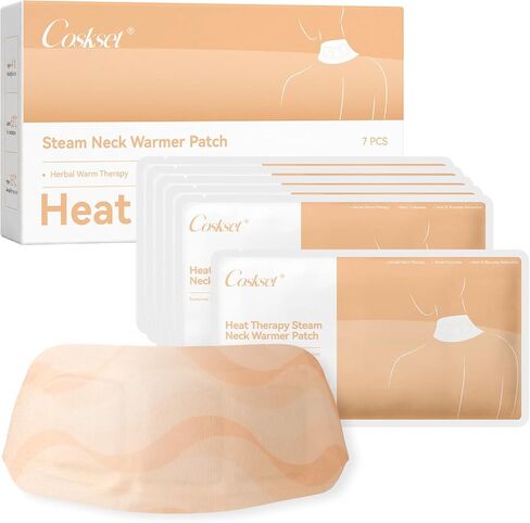 Disposable Self-Heating Steam Neck Wrap, Portable Warm Wrap for Gentle Neck Warmth & Cozy Body Warmth, Unisex for Home, Office & Outdoor Use, 12 Pack in Kuwait
