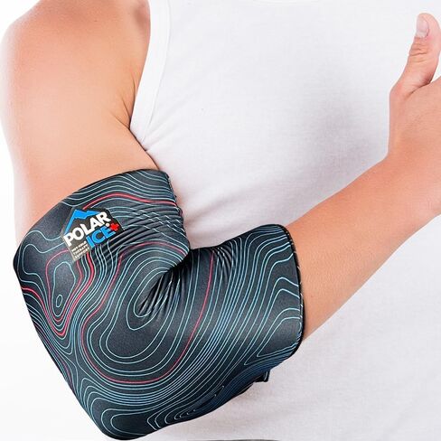 Brownmed Polar Ice - Hot/Cold Therapy Sleeve with Soft Gel Lining – Reusable Slip-On Compression Wrap for Knee, Elbow, Joint & Muscle Pain Relief, Injury, Swelling, Post-Surgery, Arthritis – L/XL in Saudi Arabia