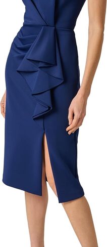 Adrianna Papell Halter Ruffle Midi Dress in Kuwait