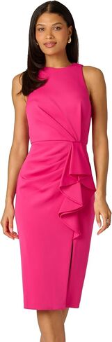 Adrianna Papell Halter Ruffle Midi Dress in Kuwait
