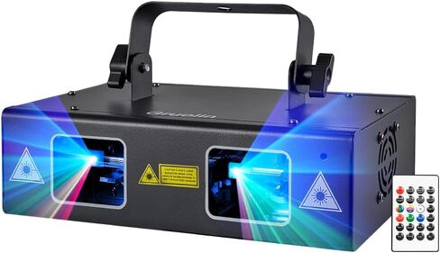 DJ Lights Party Lights, Gruolin RGB Full Color Laser Stage Light Music Sound Activated & DMX Control Patterns Scan Lights, Perfect for Party Disco Bar Club Stage & DJ Lighting in Kuwait