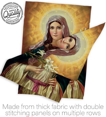 Feast of The Immaculate Heart of Mary Tapestry Wall Hanging Decor Home Porch Balcony Lawn Religious Canvas Room Tapestry Faith Cemetery Decorations for Grave Yard Sign Catholic Gift in Saudi Arabia