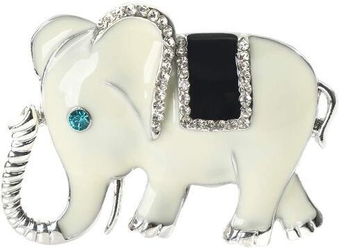 رائعة الألوان الفضية الفيل بروش دبابيس حجر الراين دبابيس للنساء مجوهرات الأزياء البدلة الملحقات in Kuwait