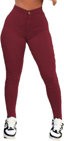 Skinny Jeans for Women Sexy high Waist Denim Light wash Stretchy Streetwear Pants Curve Hugging Trendy Pants in Kuwait