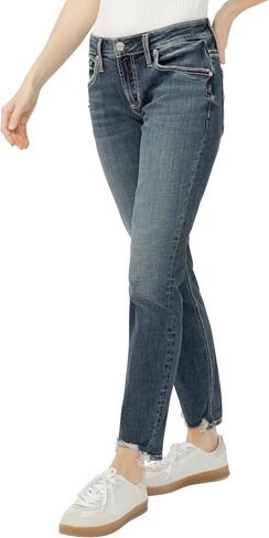 Silver Jeans Co. Women's Boyfriend Mid Rise Slim Leg Jeans in Kuwait