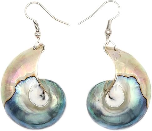 Natural Mother of Pearl Shell Earrings, Handmade Dangle Drop 925 Sterling Silver Mother of Pearl Earrings for Women Jewelry AA419-A in Kuwait
