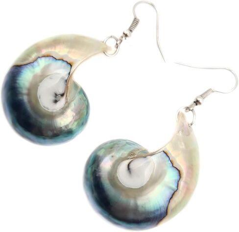 Natural Mother of Pearl Shell Earrings, Handmade Dangle Drop 925 Sterling Silver Mother of Pearl Earrings for Women Jewelry AA419-A in Kuwait