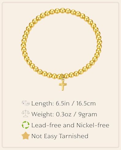 Glowave Cross Bracelet for Women, Adjustable Moonstone Gold Plated Copper Catholic Bracelet with Virgin Mary Medal, Rosary Style in Saudi Arabia