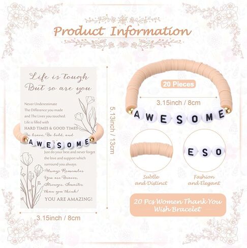 Liliaafar CNA Week Inspirational Gifts for Women Awesome Beaded Bracelets Remember Who You are Bracelet Thinking of You Gifts for Women in Kuwait
