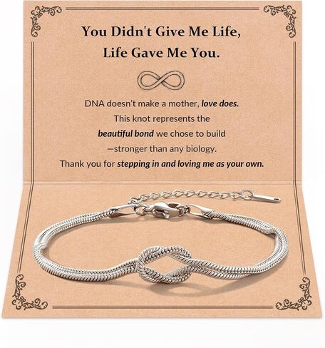Infinity Love Knot Mom Bracelet - Stainless Steel Jewelry Gifts for Mom, Meaningful Mom Birthday Gifts & Holiday Presents for Mother in Saudi Arabia