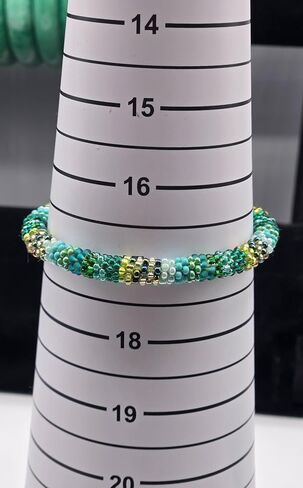 Set of 2 Handmade Beaded Nepal Boho Glass Seed Bead Crochet Bracelets Bangle | Boho Hippie Roll-On crochet bracelet| Women Fashion Jewelry Accessories Gift for Women in Saudi Arabia