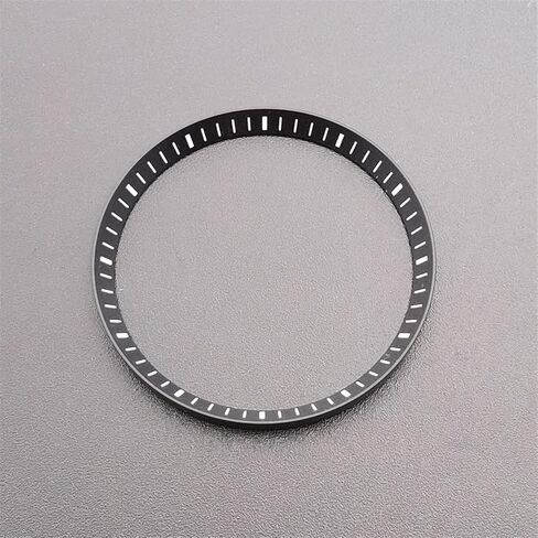 Modification Accessories SKX6105 Silver Black Chapter Ring 6105 NH35 NH36 Movement Watch Fit for Seiko Watch Repair Tool Accessories，Silver in Saudi Arabia