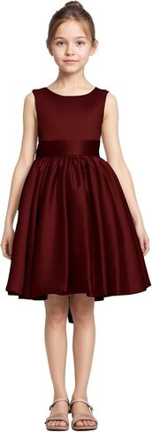 Flower Girls Special Occasion Dresses Wedding Party Girls Princess Dress Short Satin Formal Ball Gowns in Saudi Arabia